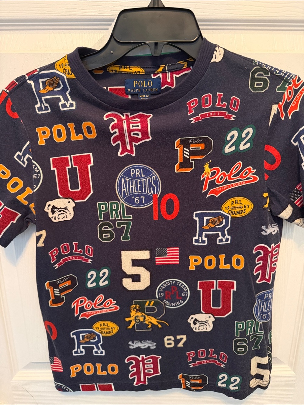 Polo by Ralph Lauren Navy Graphic Patch Logo Tee